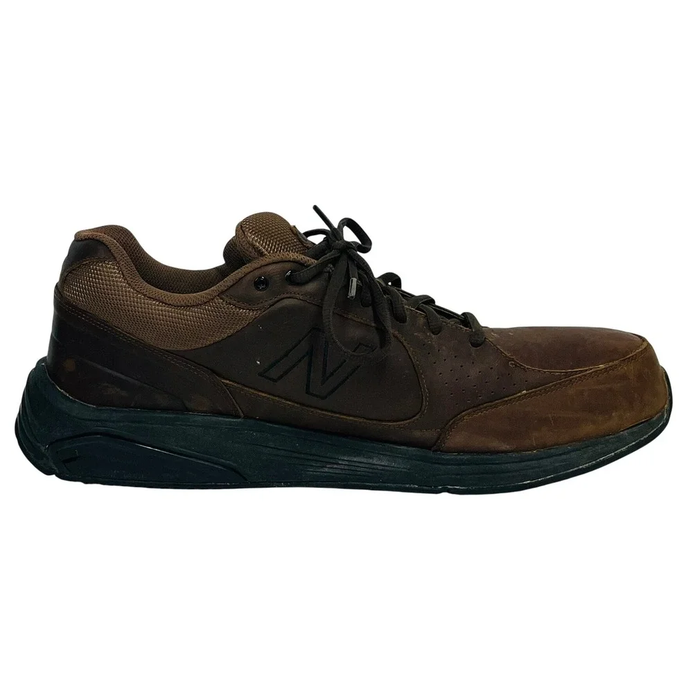 New Balance 928v3 Walking Shoes Mens 16 Brown Leather Rollbar Sneakers MW928BR